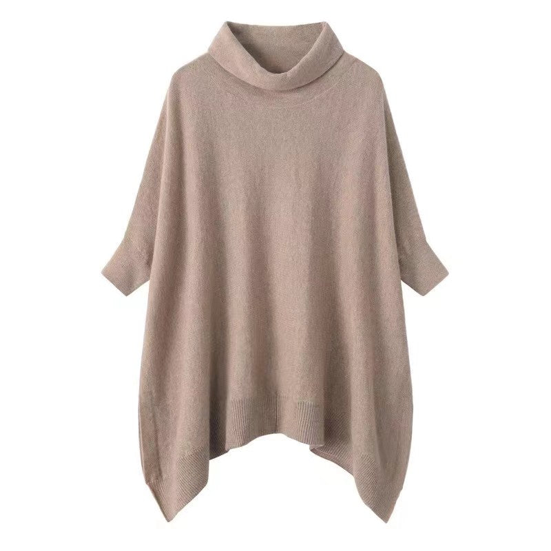 Asymmetric Turtleneck Sweater