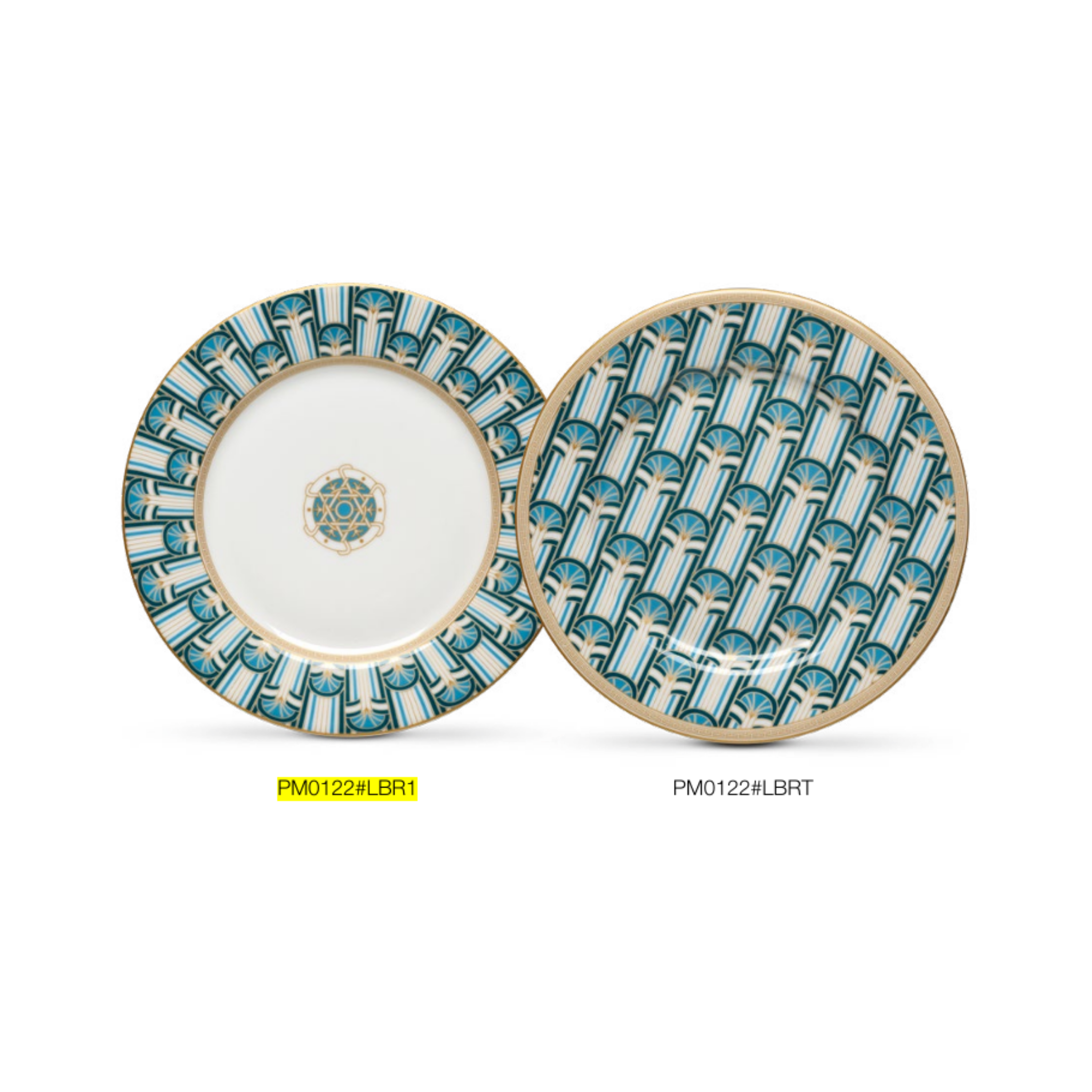 POZZI MILANO Porcelain side plate Ø 19,5 cm.  LIBERTY COLLECTION - vers.B