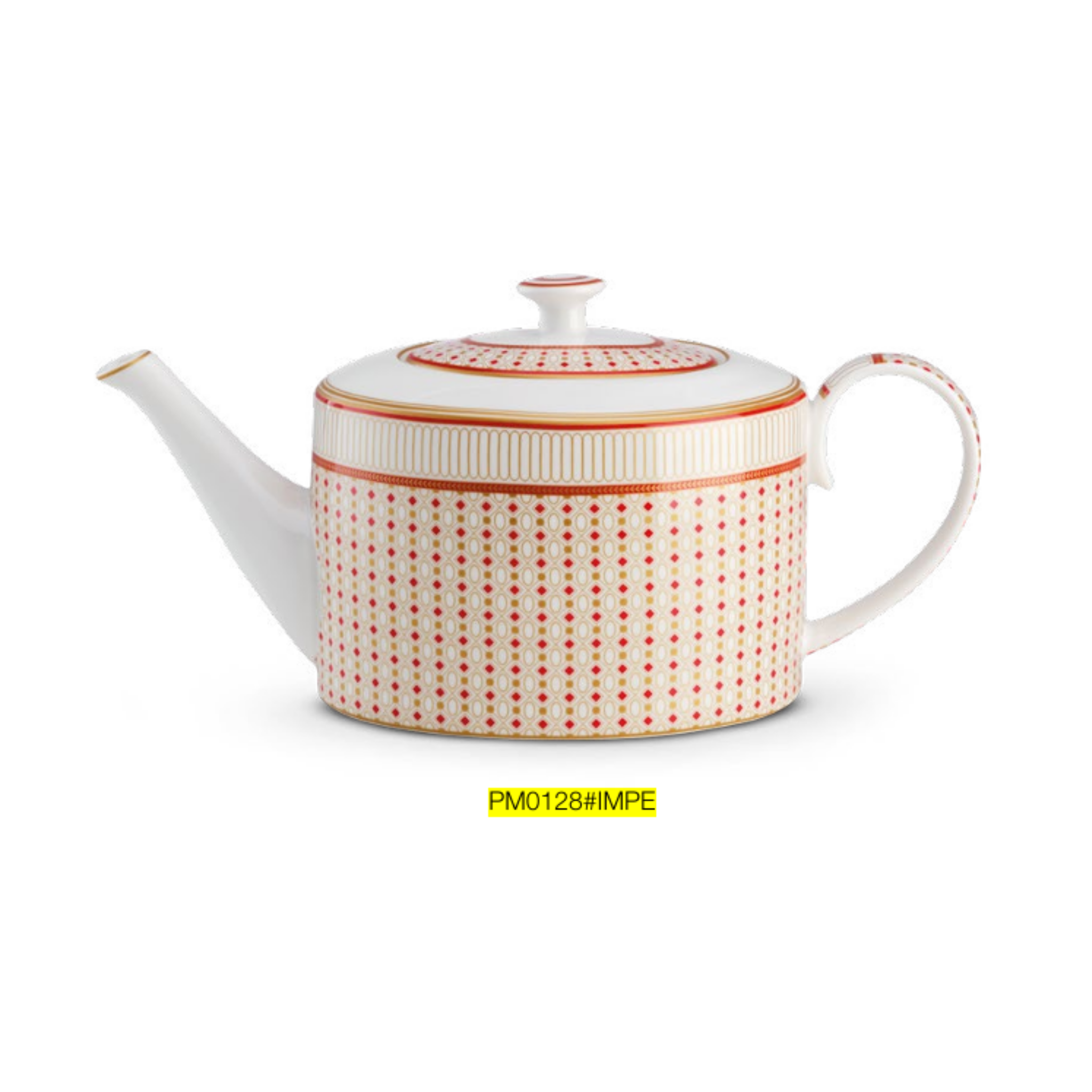 POZZI MILANO Porcelain teapot 1,2 L. in color box  IMPERIAL COLLECTION
