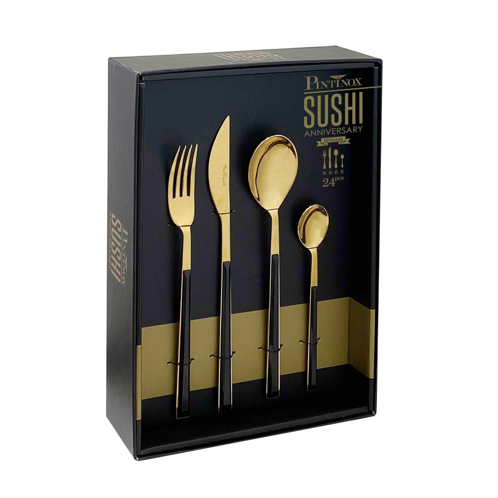 PINTINOX "SUSHI QUEEN" ANNIVERSARY COLLECTION SET OF 24 PCS STAIN.STEEL