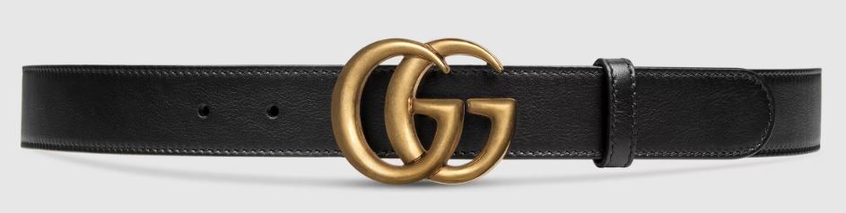 Gucci Double G Buckle Leather Belt 3cm - Men