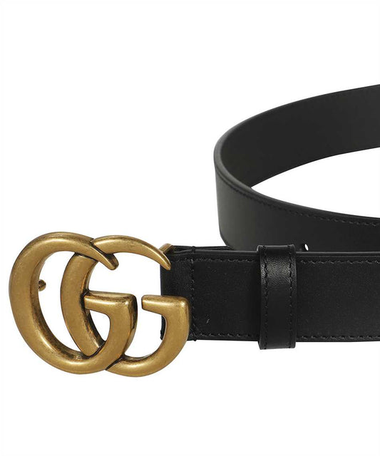 Gucci Double G Buckle Leather Belt 3cm - Men