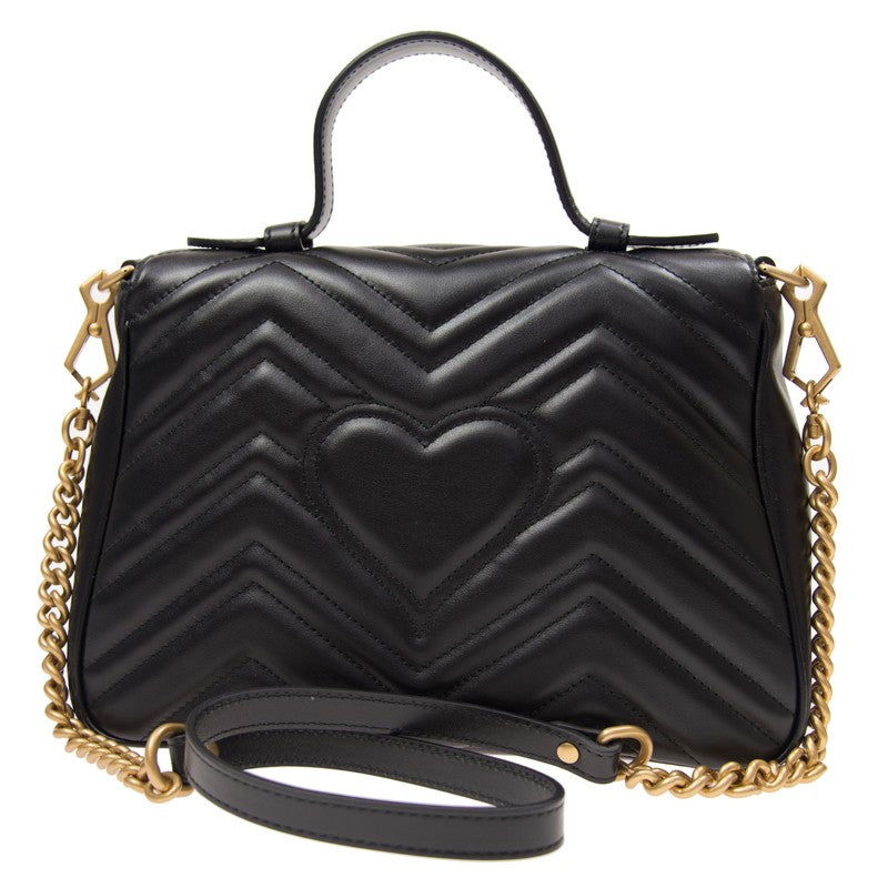 Gucci Marmont Small Top Handle Bag - Black