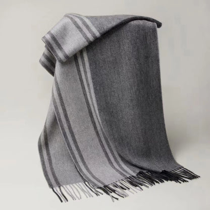 Herringbone Pattern Cashmere Scarf