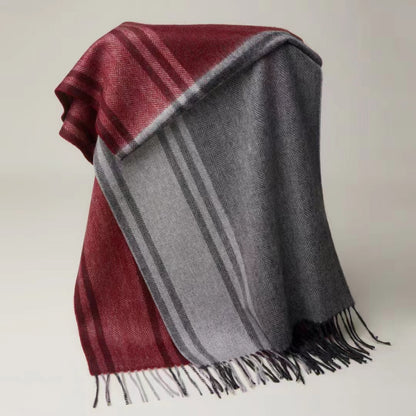 Herringbone Pattern Cashmere Scarf