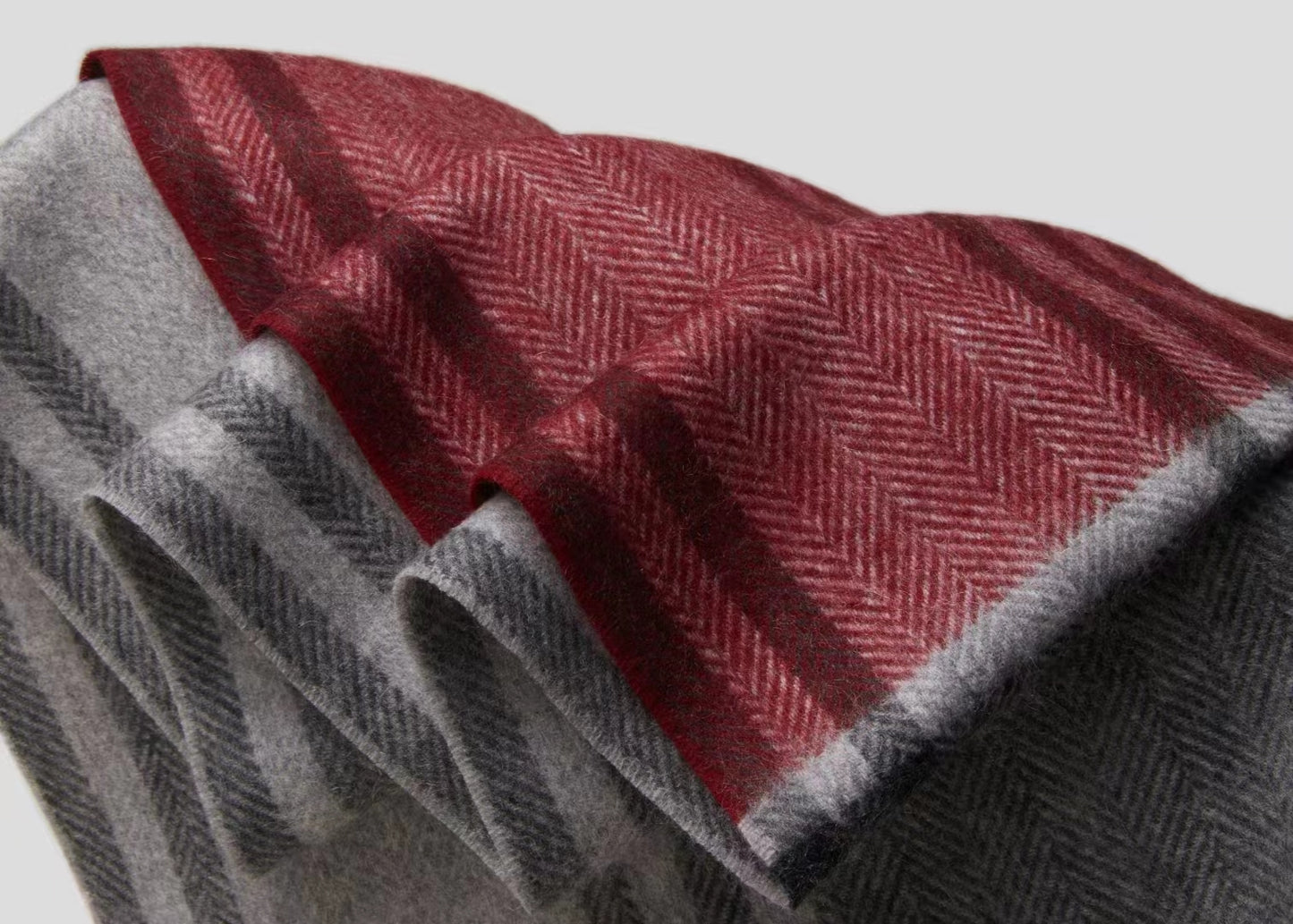 Herringbone Pattern Cashmere Scarf