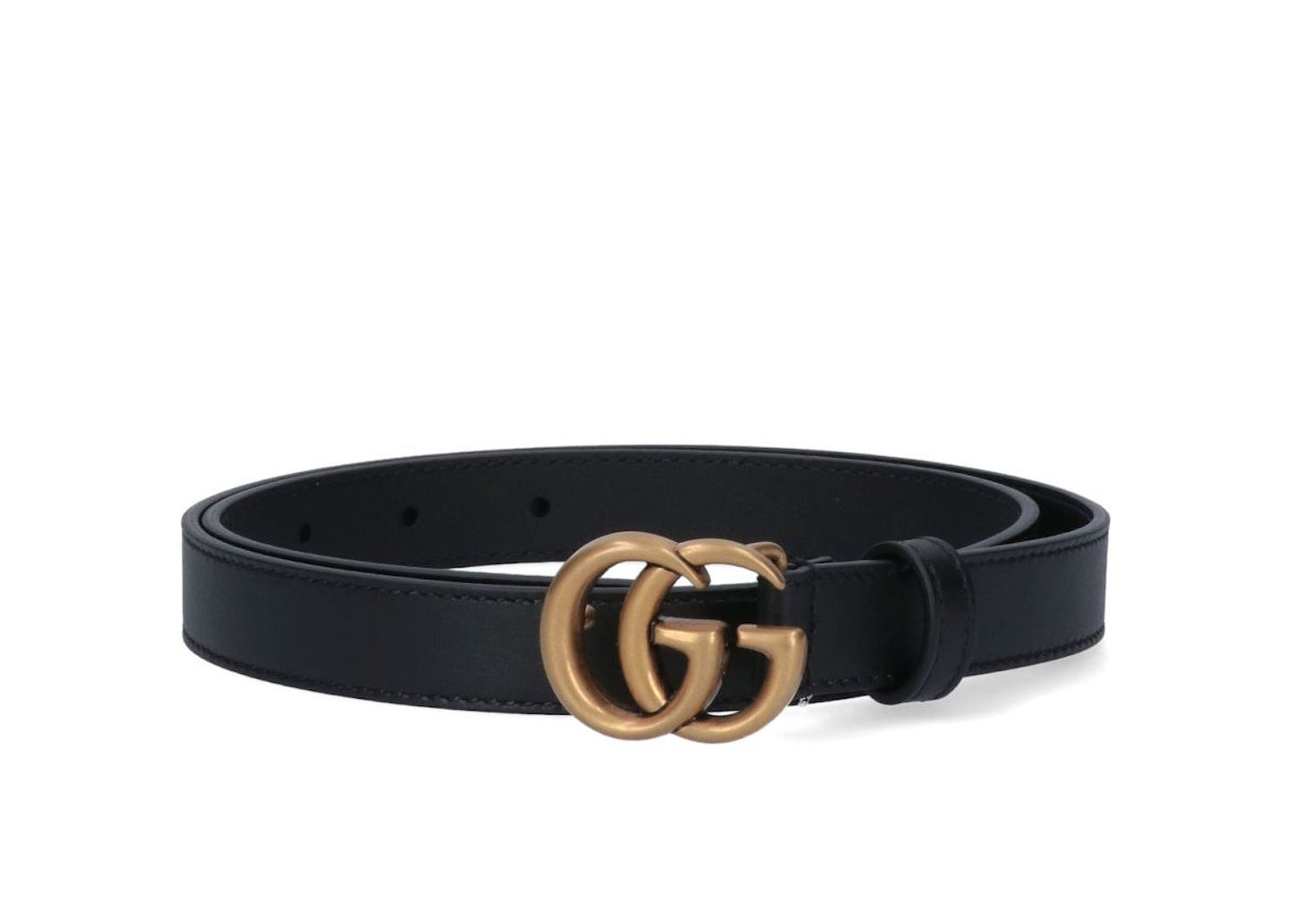 Gucci Leather belt with Double G buckle 2cm - Women