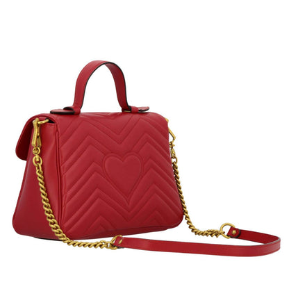 Gucci Marmont Small Top Handle Bag - Red