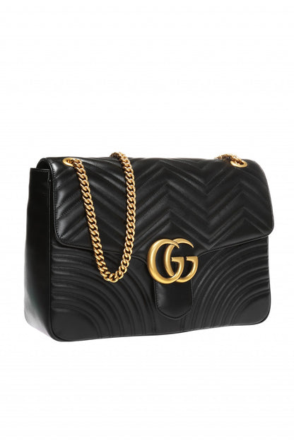 Gucci GG Marmont Large Shoulder Bag - Black