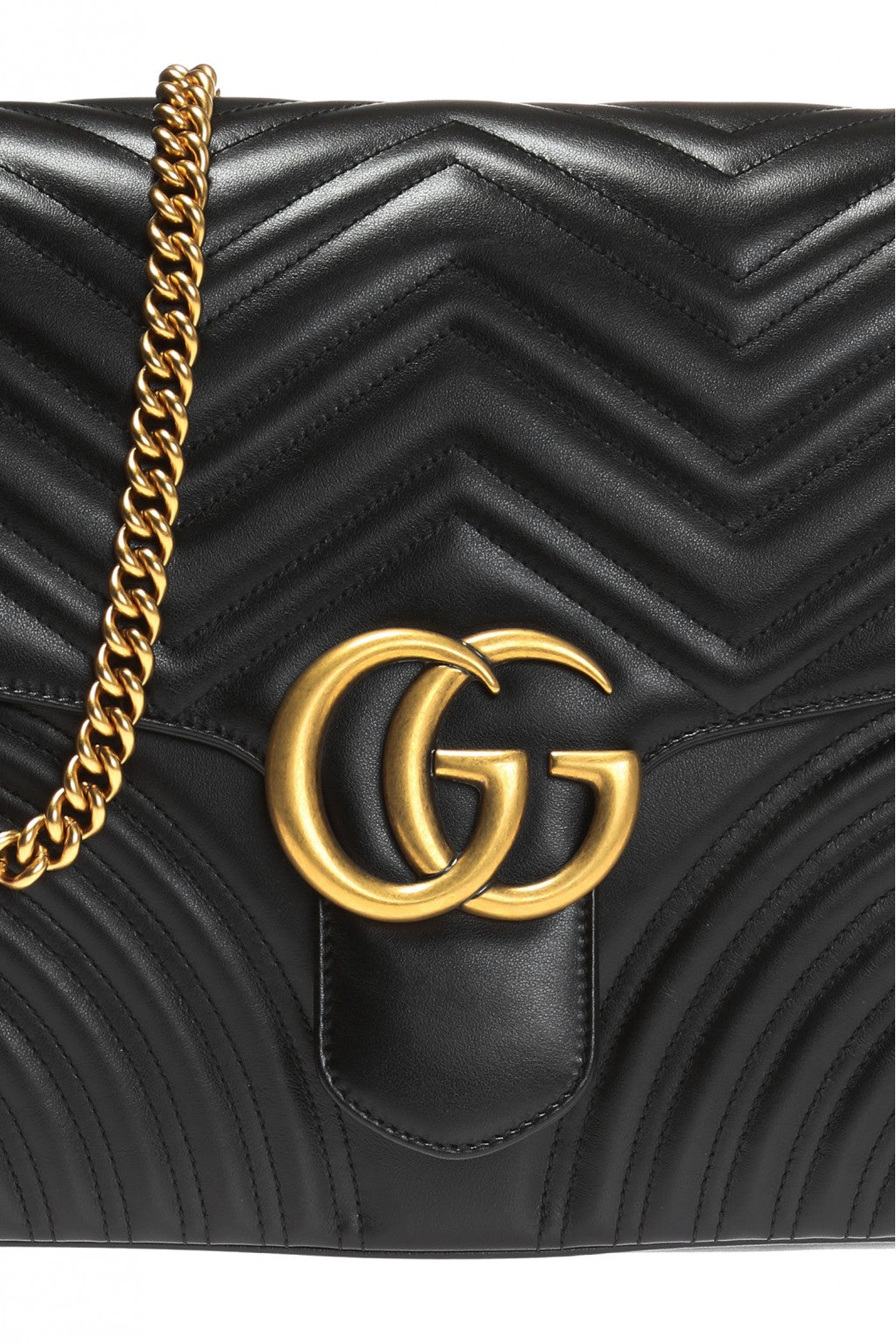 Gucci GG Marmont Large Shoulder Bag - Black