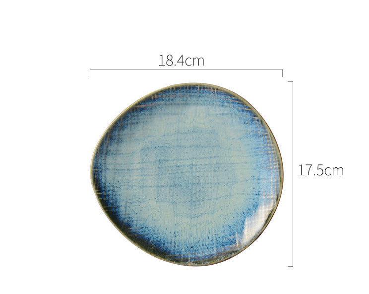 Azure Haze Irregular Appetizer Plate