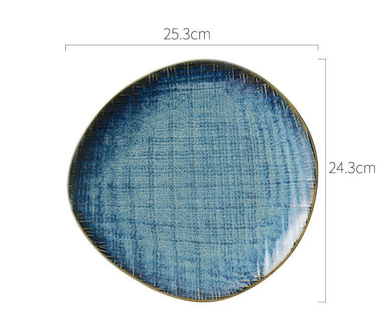 Azure Haze Irregular Dinner Plate