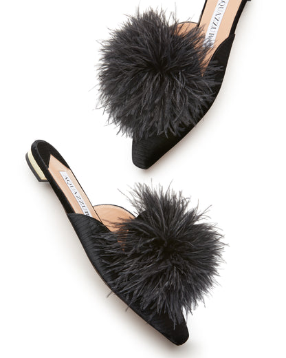 BOUDOIR FLAT MULE BLACK