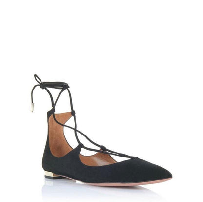 CHRISTY FLAT - BLACK SUEDE