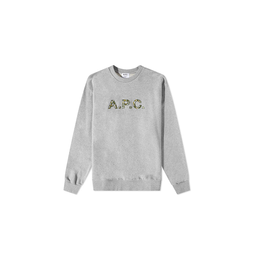 A.P.C. Logo X Liberty Sweater, Grey (Men)