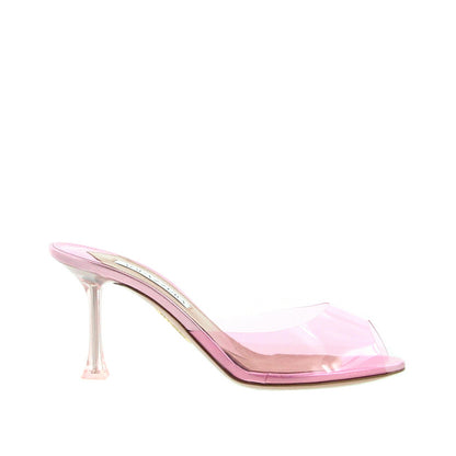 CARRIE PLEXI MULE 75 ENGLISH ROSE