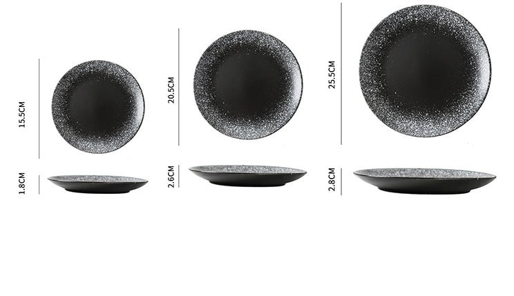 Galaxy Black Appetizer Plate