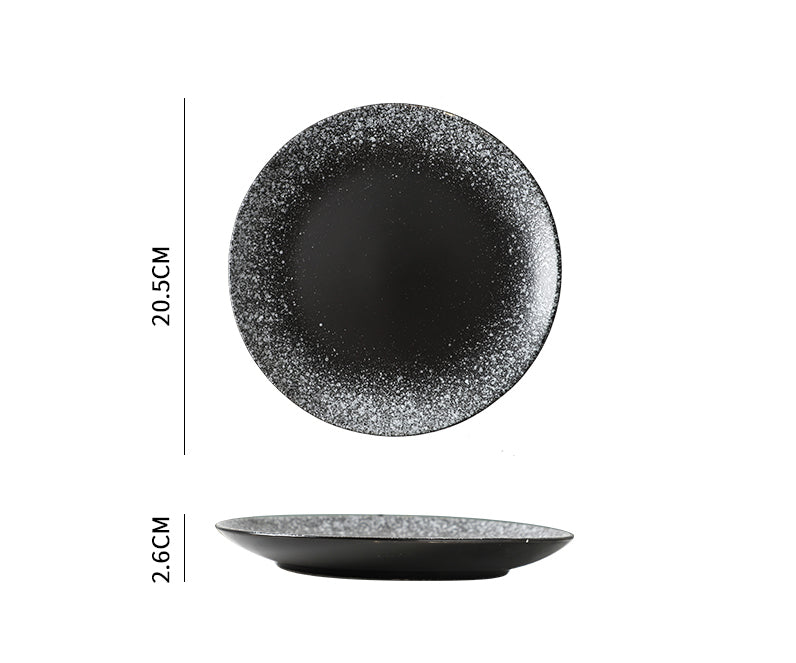 Galaxy Black Appetizer Plate