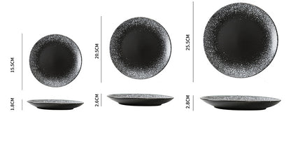 Galaxy Black Dinner Plate