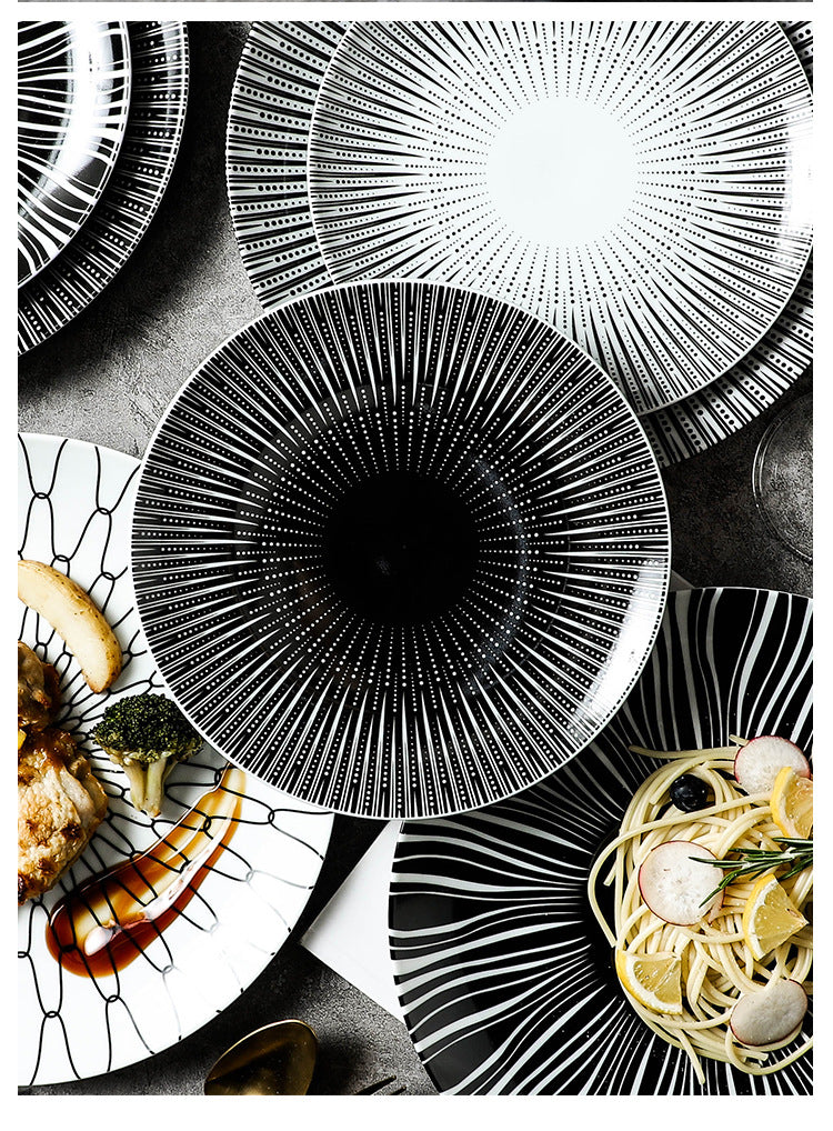 Vortex Black Dinner Plate