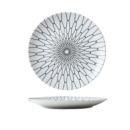 Spiral White Dinner Plate