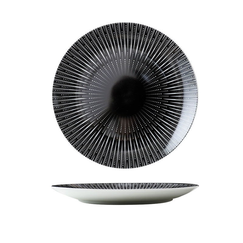 Vortex Black Dinner Plate