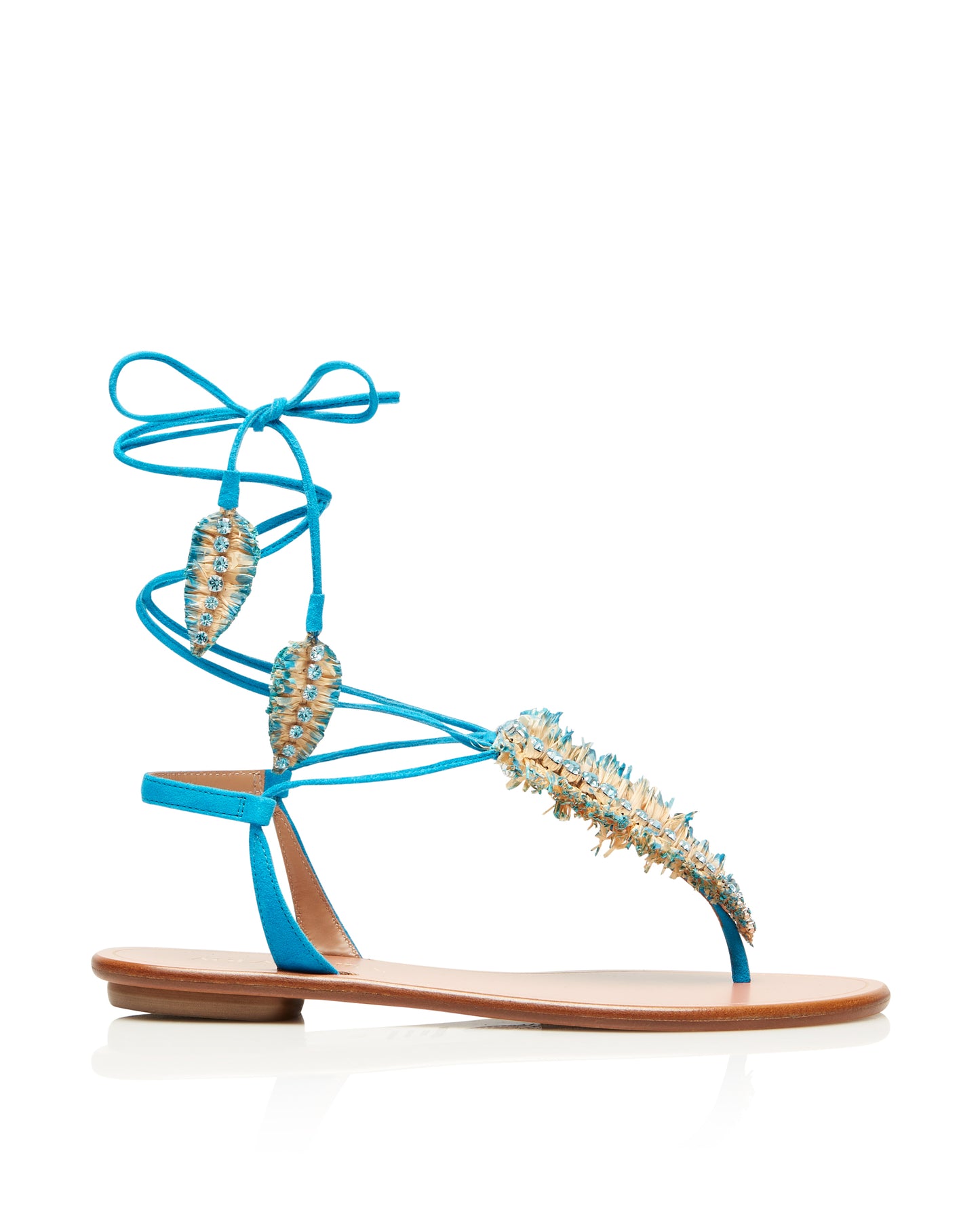 ISLA SANDAL FLAT RICH TURQUOISE