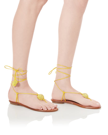 JACKIE SANDAL FLAT LIMONCELLO