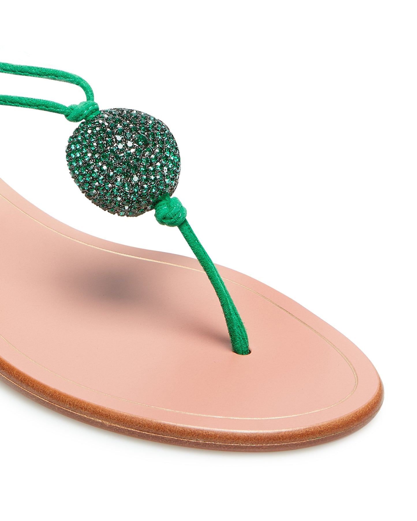 JACKIE SANDAL FLAT RICH EMERALD