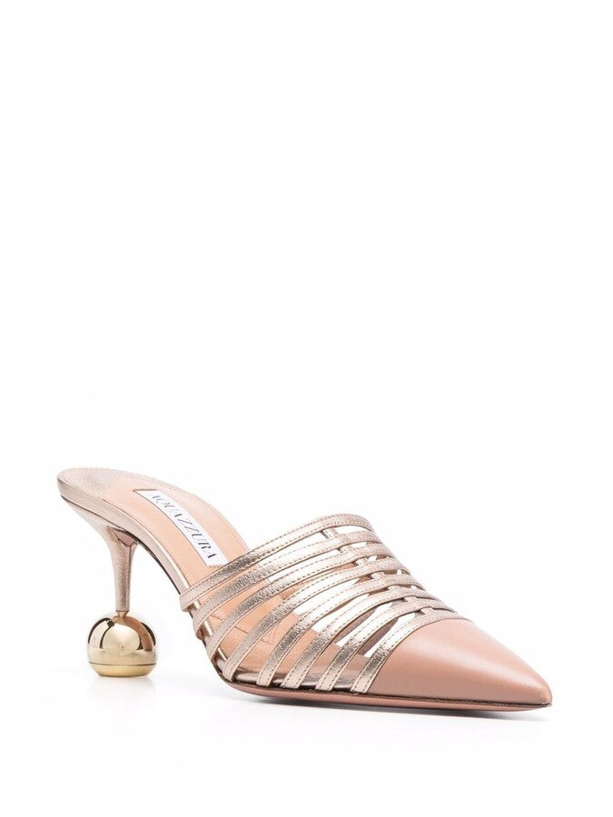 LE PARISIEN MULE 75 POWDER PINK/ LIGHT COPPER