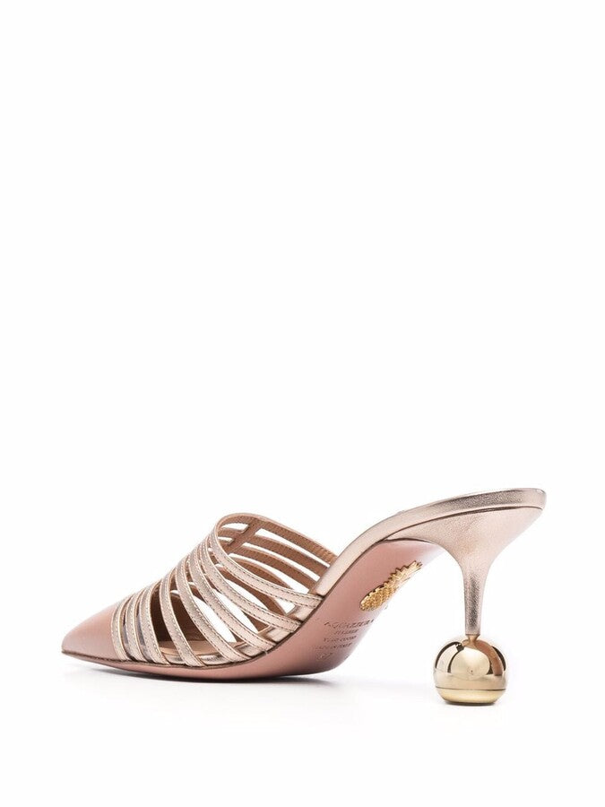 LE PARISIEN MULE 75 POWDER PINK/ LIGHT COPPER