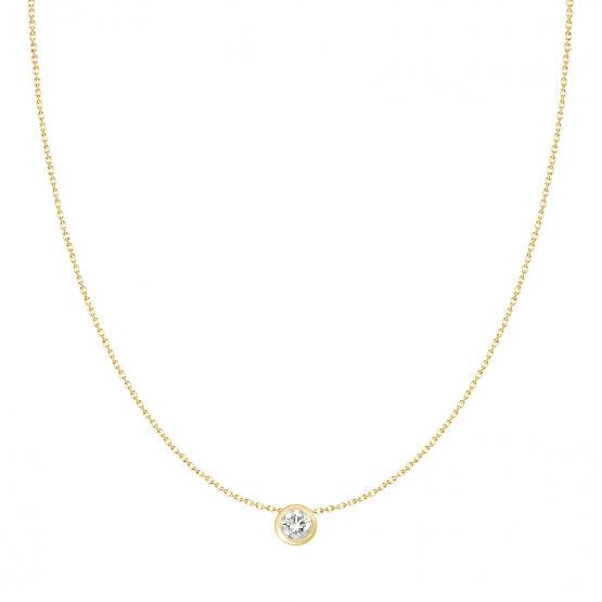 N12089B (245463002)Round Diamond Pendant YG - OH LA LA 