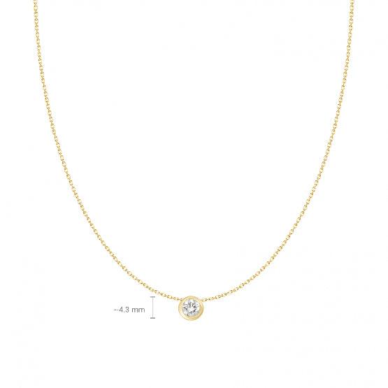 N12089B (245463002)Round Diamond Pendant YG - OH LA LA 