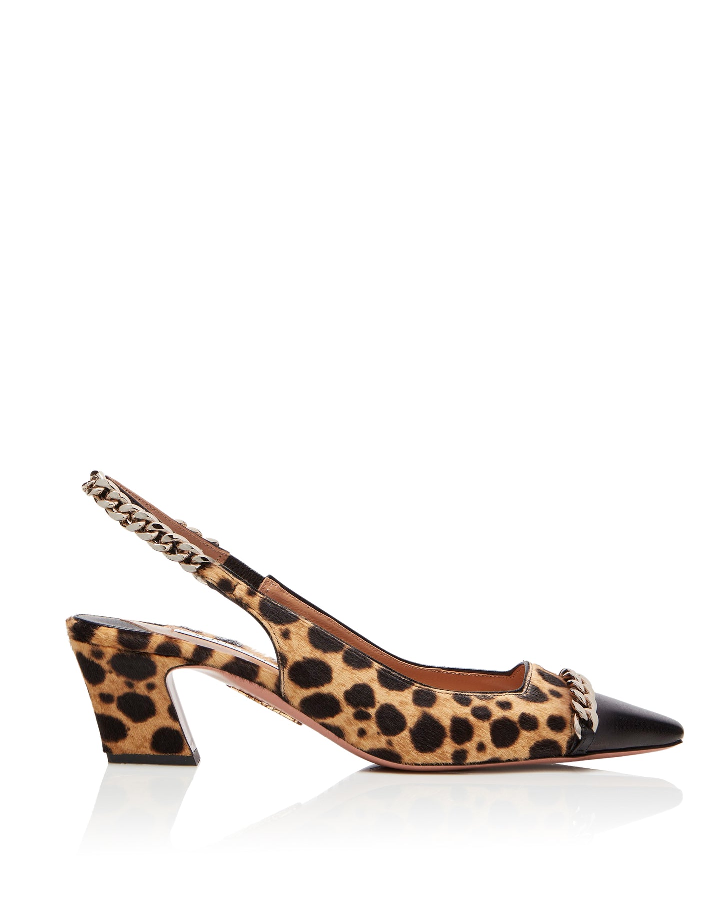 NIKKI CAVALLINO PUMP 50 NATURAL/BLACK