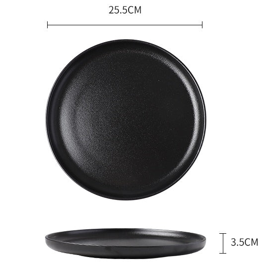 Noir Tall Round Serving Plate