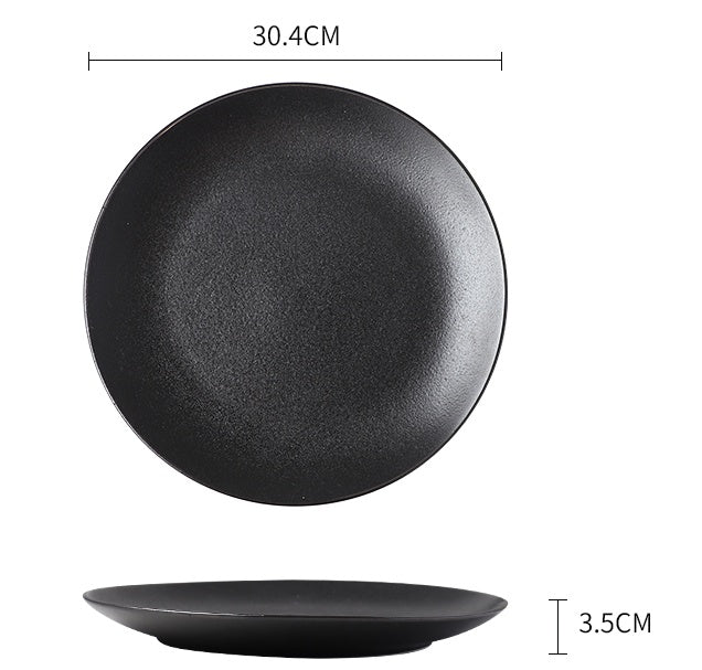Noir Round Serving Platter