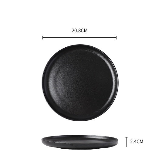 Noir Tall Round Appetizer Plate