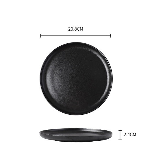 Noir Tall Round Appetizer Plate