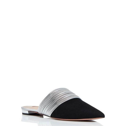 RENDEZ VOUS MULES FLAT - BLACK/SILVER/WHITE