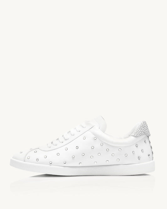 THE A CRYSTAL DOT SNEAKER WHITE/ SILVER