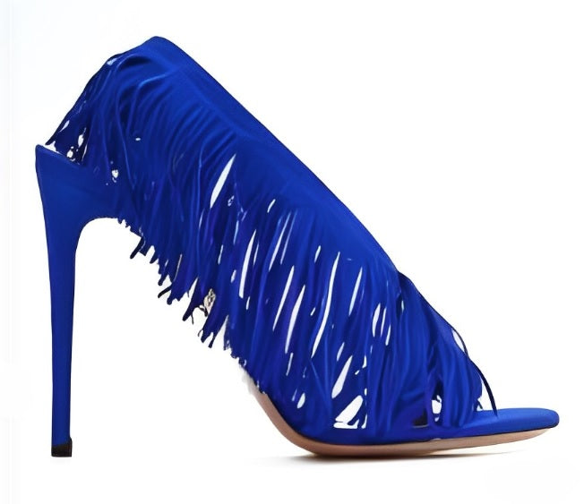 WILD FRINGE SANDAL 105 SAPHIRE BLUE